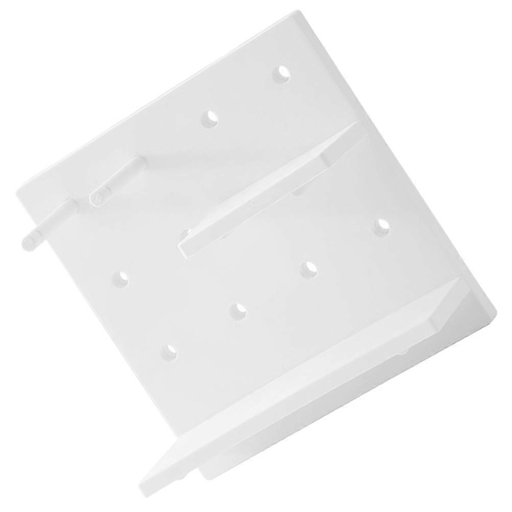 White Floating Wall Bracket for Home Use Strong and Reliable PP Material 7.9 Inch