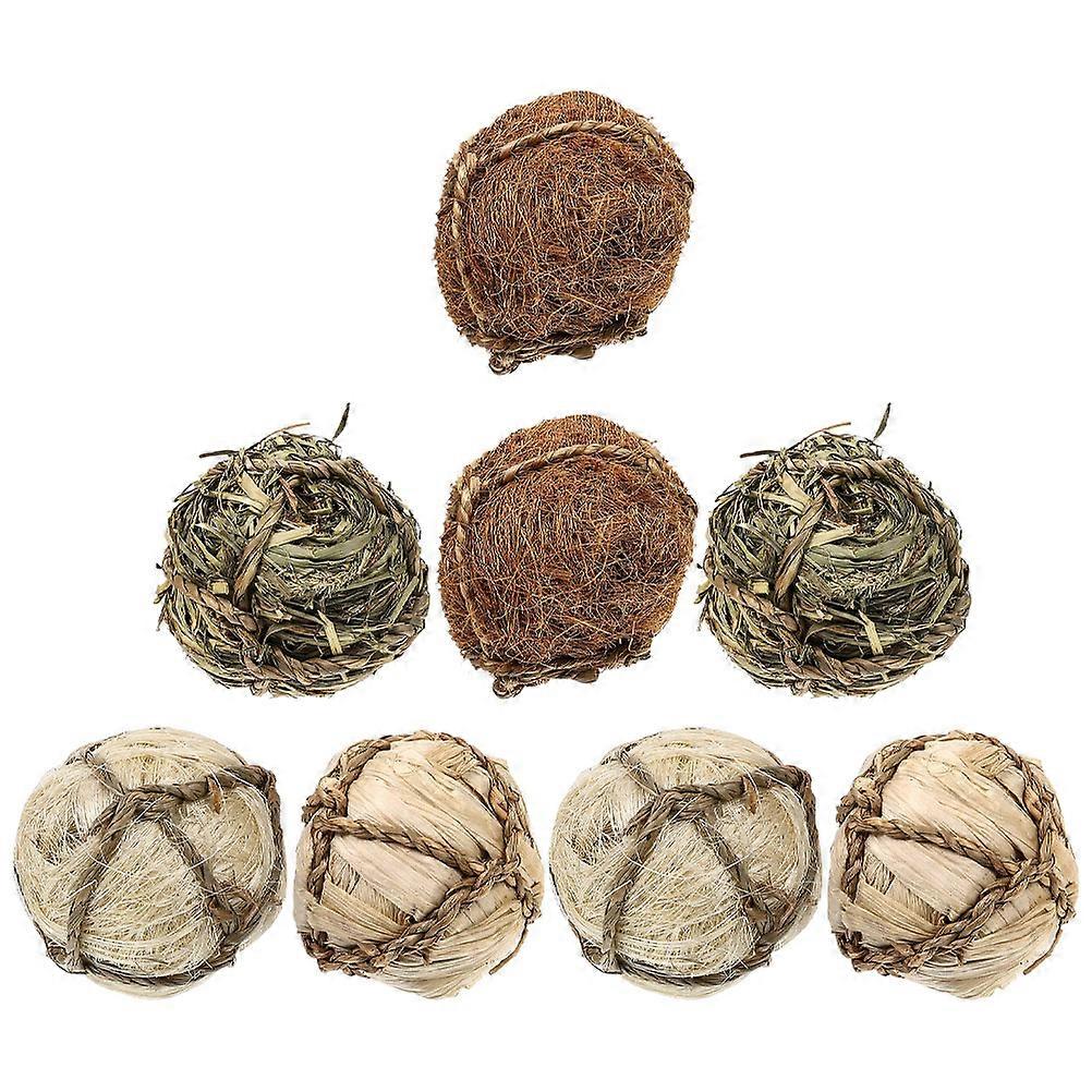 8pcs Durable Chew Balls for Small Animals – Fun Teething Toys for Guinea Pigs, Hamsters, and Rabbits to Reduce Boredom and Chewing Behavior