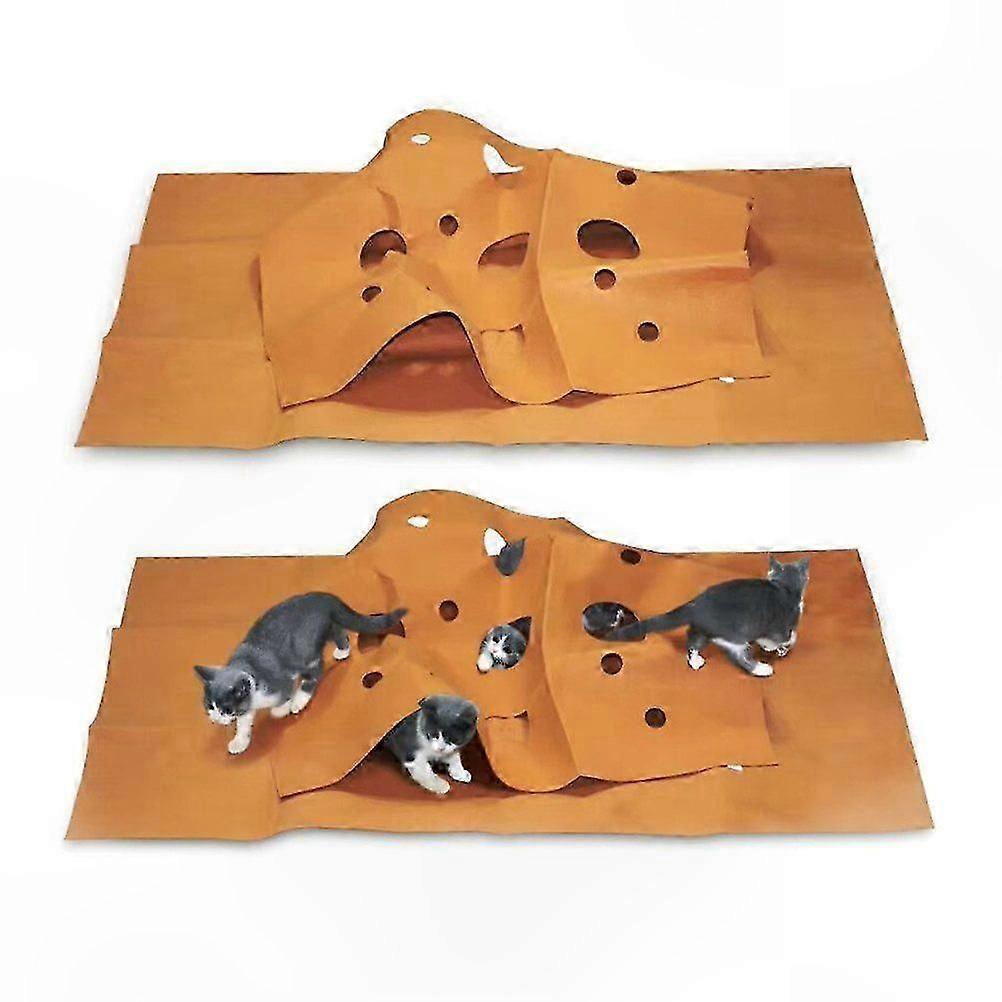 Interactive Cat Play Mat with Holes for Fun and Engaging Activity Time