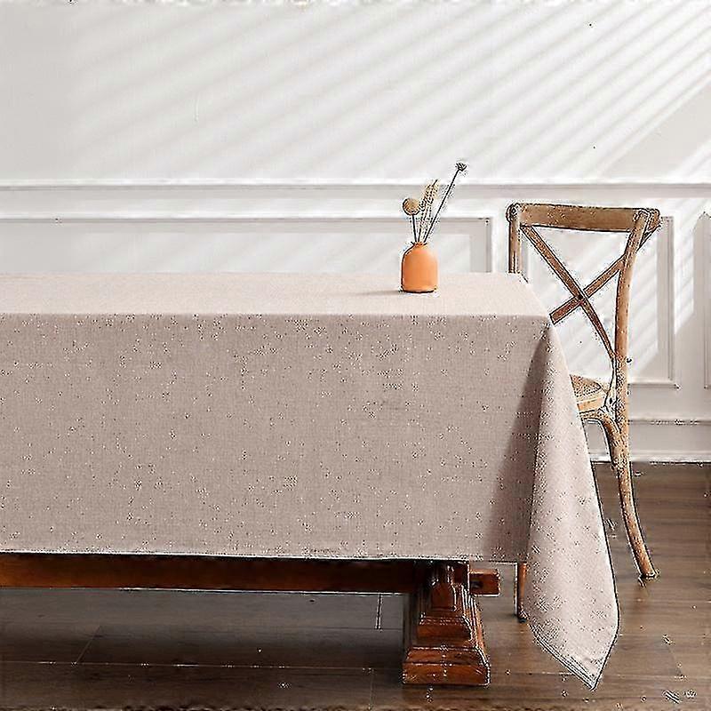 Waterproof & Oil-Proof Tablecloth: Pure Color, Thickened Rectangular Design for Dust Protection