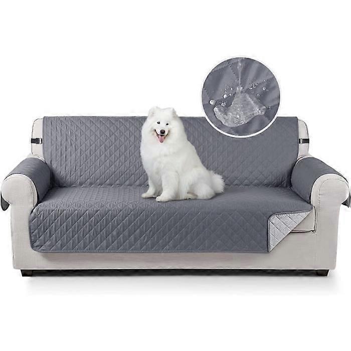 Sofa Cover - DARMOWADE - 3 Seater - Waterproof - Polyester - Dark Grey