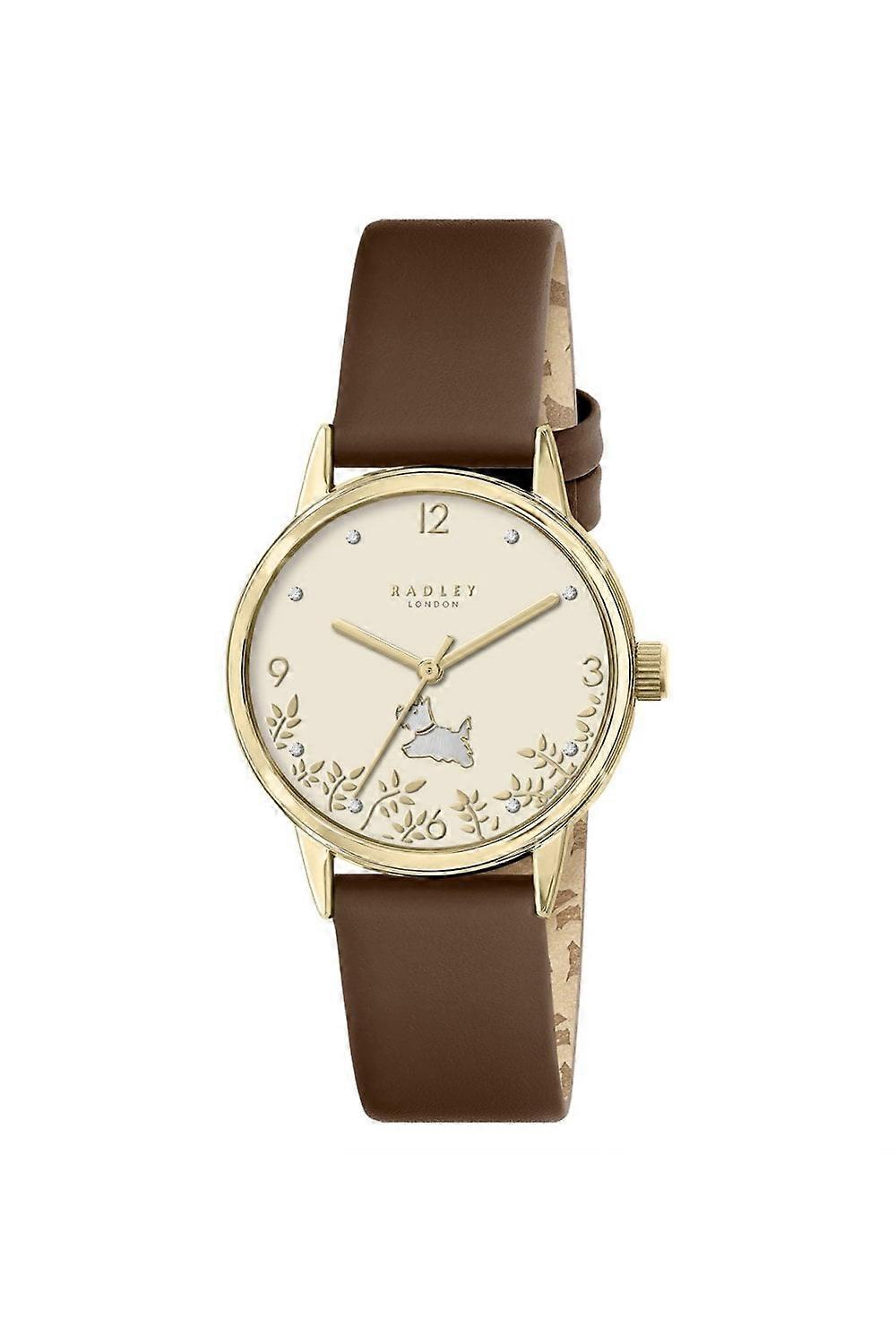 Women's Radley Ladies 31mm Gold Plated Walnut Leather Strap Watch RY21838A