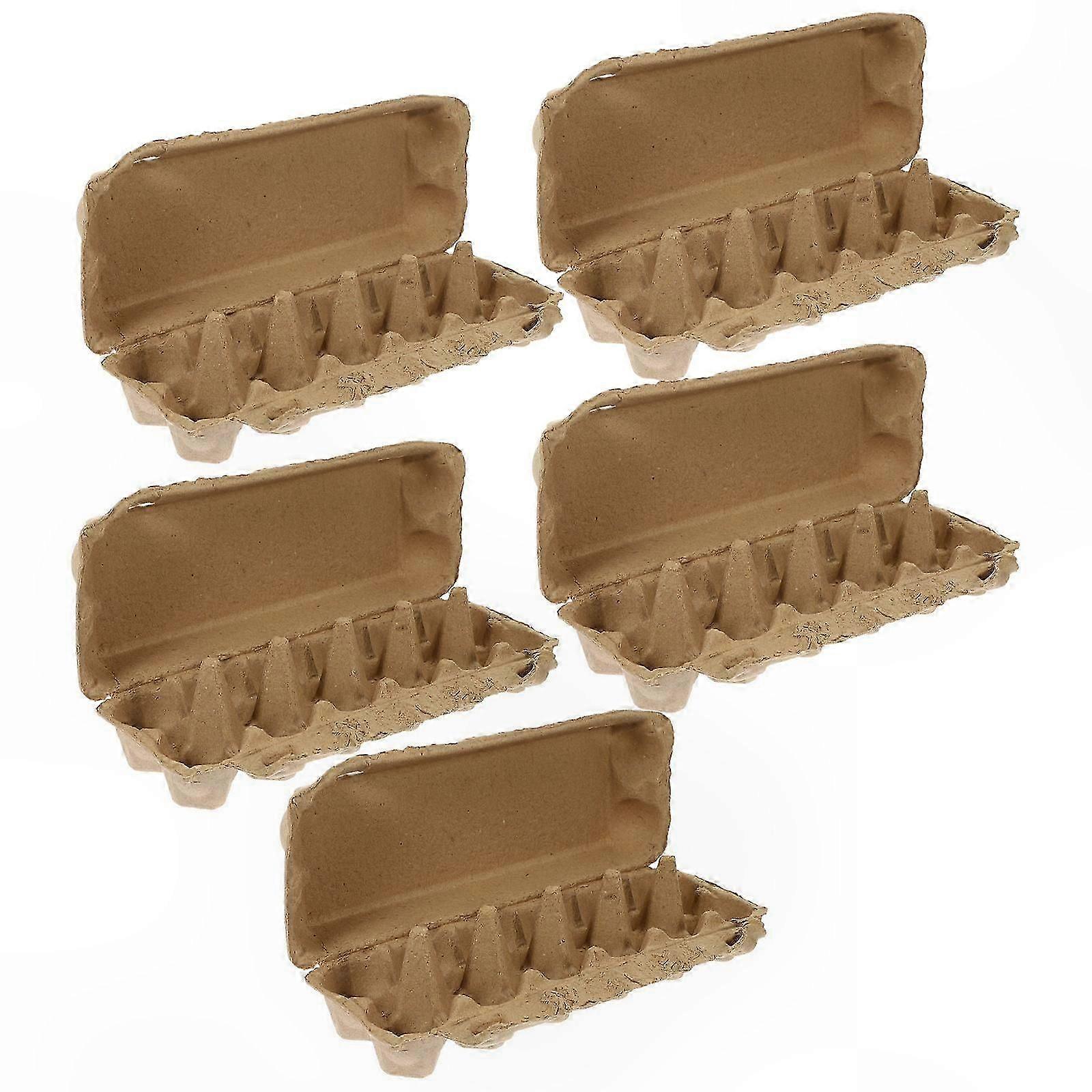 صناديق تخزين البيض مصنوعة من لب الورق 12.2 × 4.3 × 3 بوصة مقاومة للصدمات 15 عبوة للنقل والتنظيم