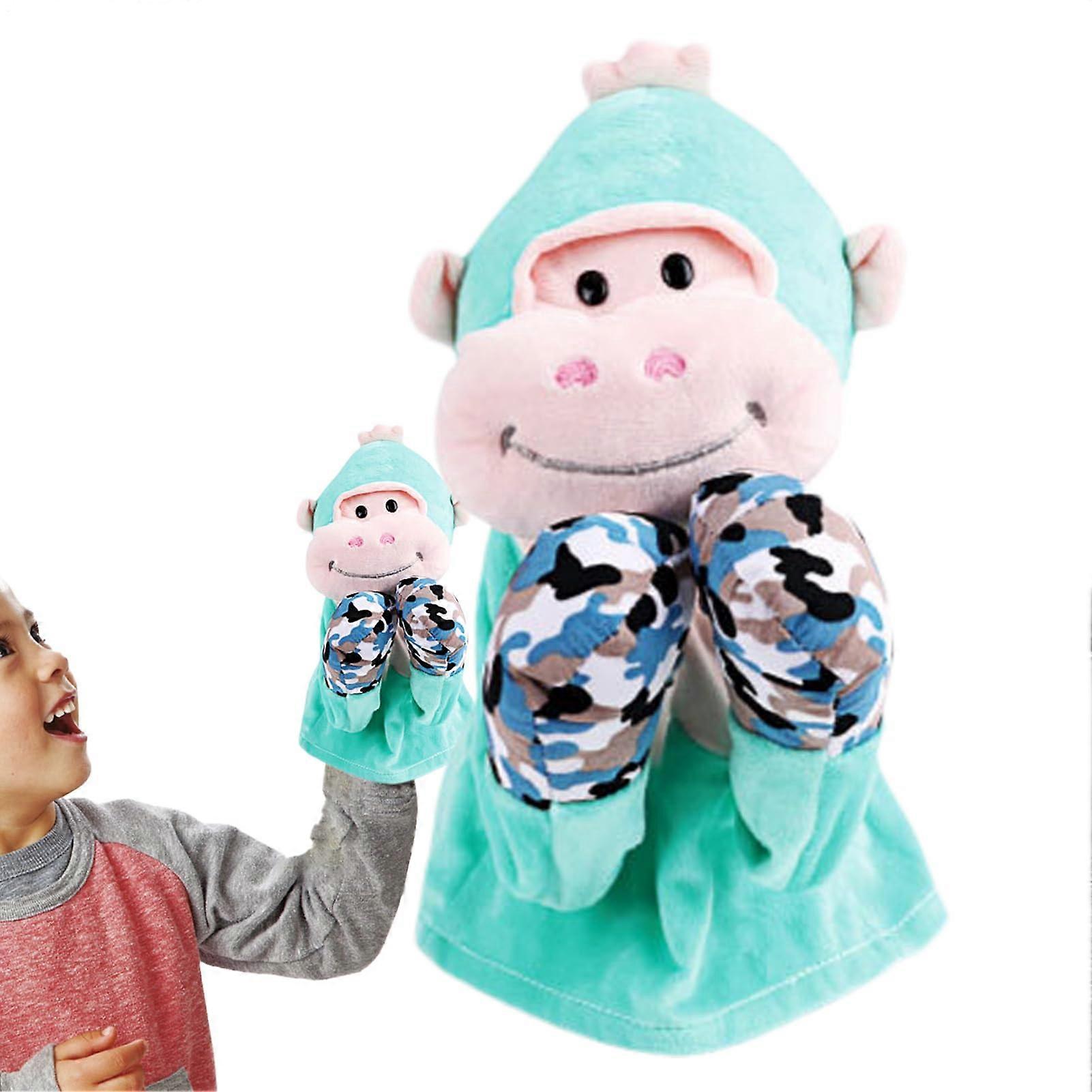 Hand Puppets for Puppies Plush Animal Hand Puppet with Sound and Action Soft Educational Role Play Plush Toy Monkey