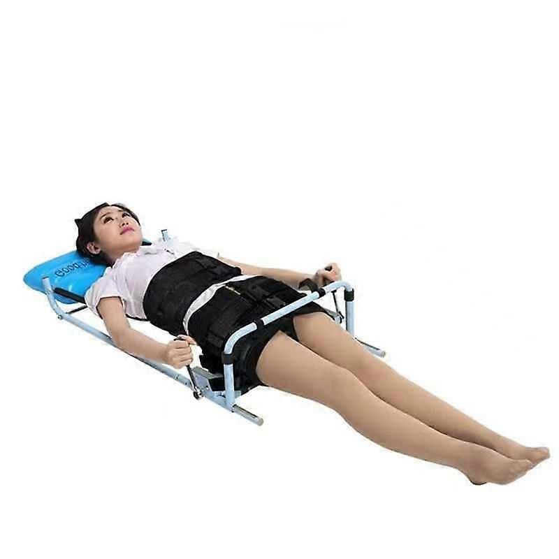 Back Lumbar Traction Device for Bed - Adjustable Spine Posture Corrector for Low Back Pain Relief and Cervical Support