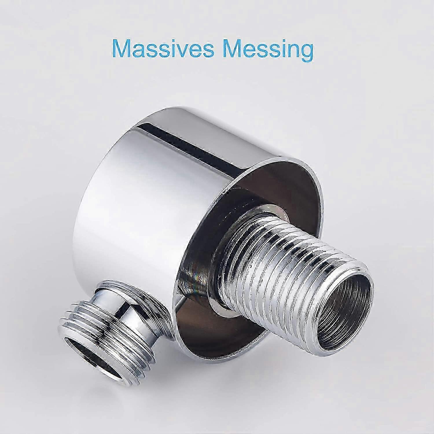 Brass Universal 1/2" Chrome Wall Connection Elbow Sand Fitting Shower Wall Fitting for Hand Shower