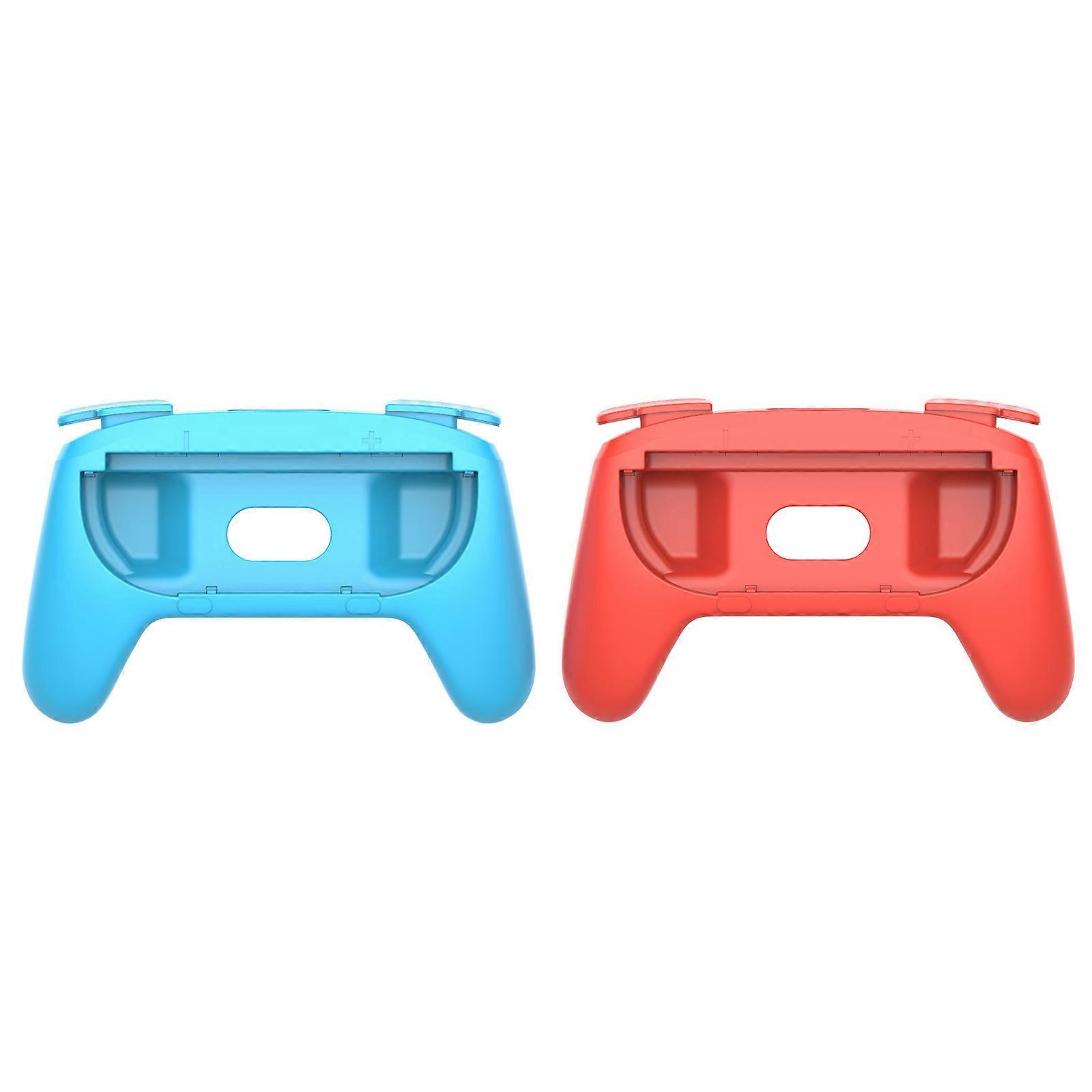 Detachable Gamepad Grips For NS 2 Split Controller Function Ergonomic Design For Fitness Boxing Game Orange and blue