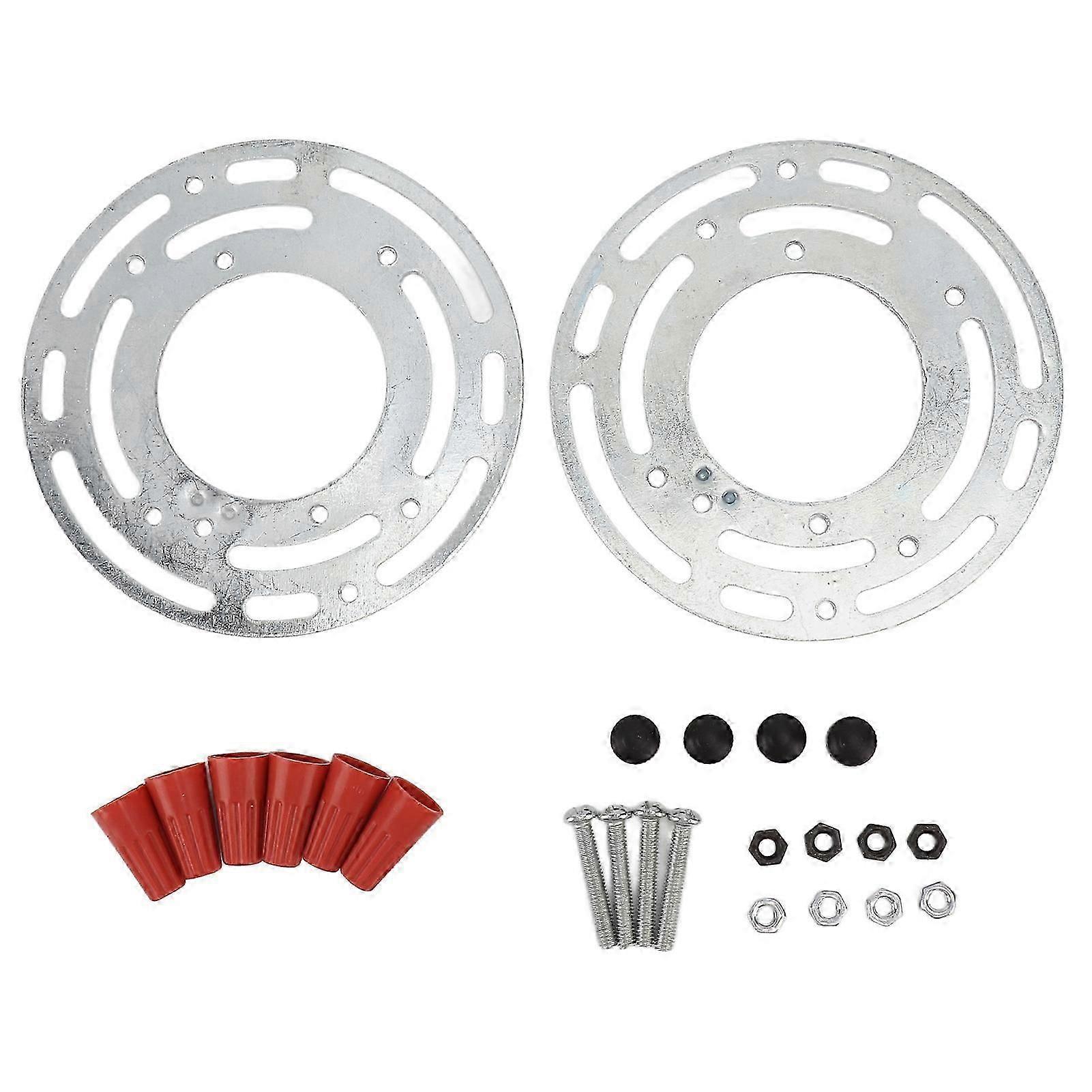 2er-Set Leuchte-Montagehalterung 4 Zoll Universal-Beleuchtung Stahlkreis-Querlatte Deckenventilatorplatte Komplettes Zubehör
