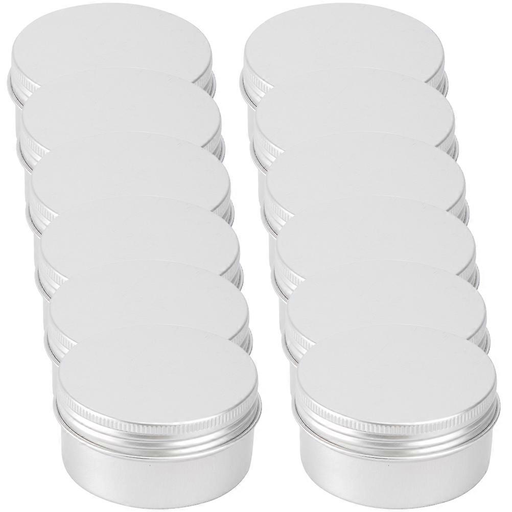 Reusable Aluminum Lip Balm Tins with Screw Lid for Motorcycle Use Silver Pieces