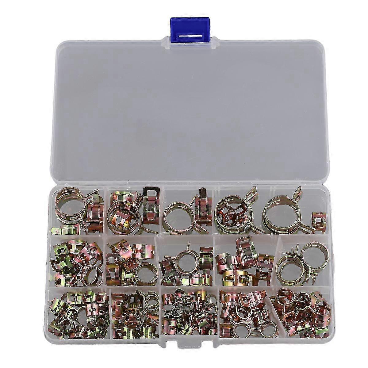 115 Pcs Spring Hose Clamps 6-22mm Zinc Plated Spring Clip Fuel