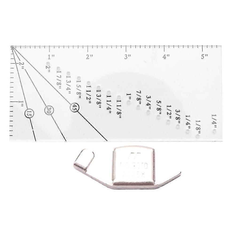 sewing machine seam guide ruler perforated 1/8 to 2 inch