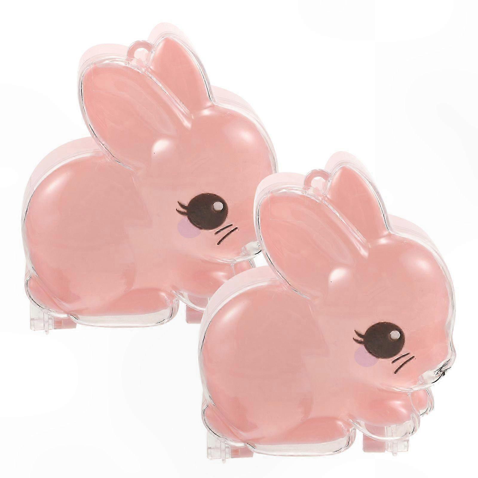 2-Pack Bunny-Shaped Candy Containers for Gift Use