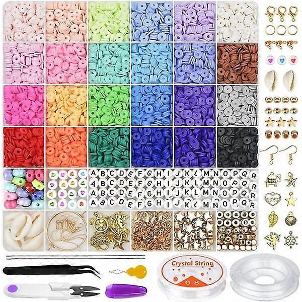 6000pcs Clay Bead Set, Made of Eco-Friendly Materials, Suitable for DIY and Various Uses
