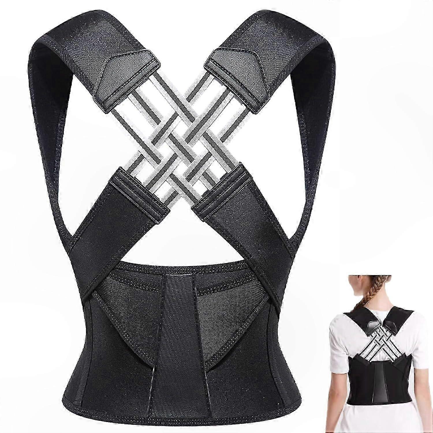 Posture Support Brace for Back, Neck, and Shoulders - Adjustable Corrective Support for Kids and Students