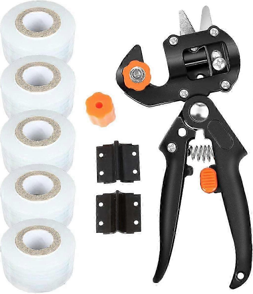 Professional Grafting Scissors, Grafting Pliers 3 Interchangeable Blades (V, , U) in Steel, Grafting Scissors, with 5 Ribbon Fil SZRH A-S