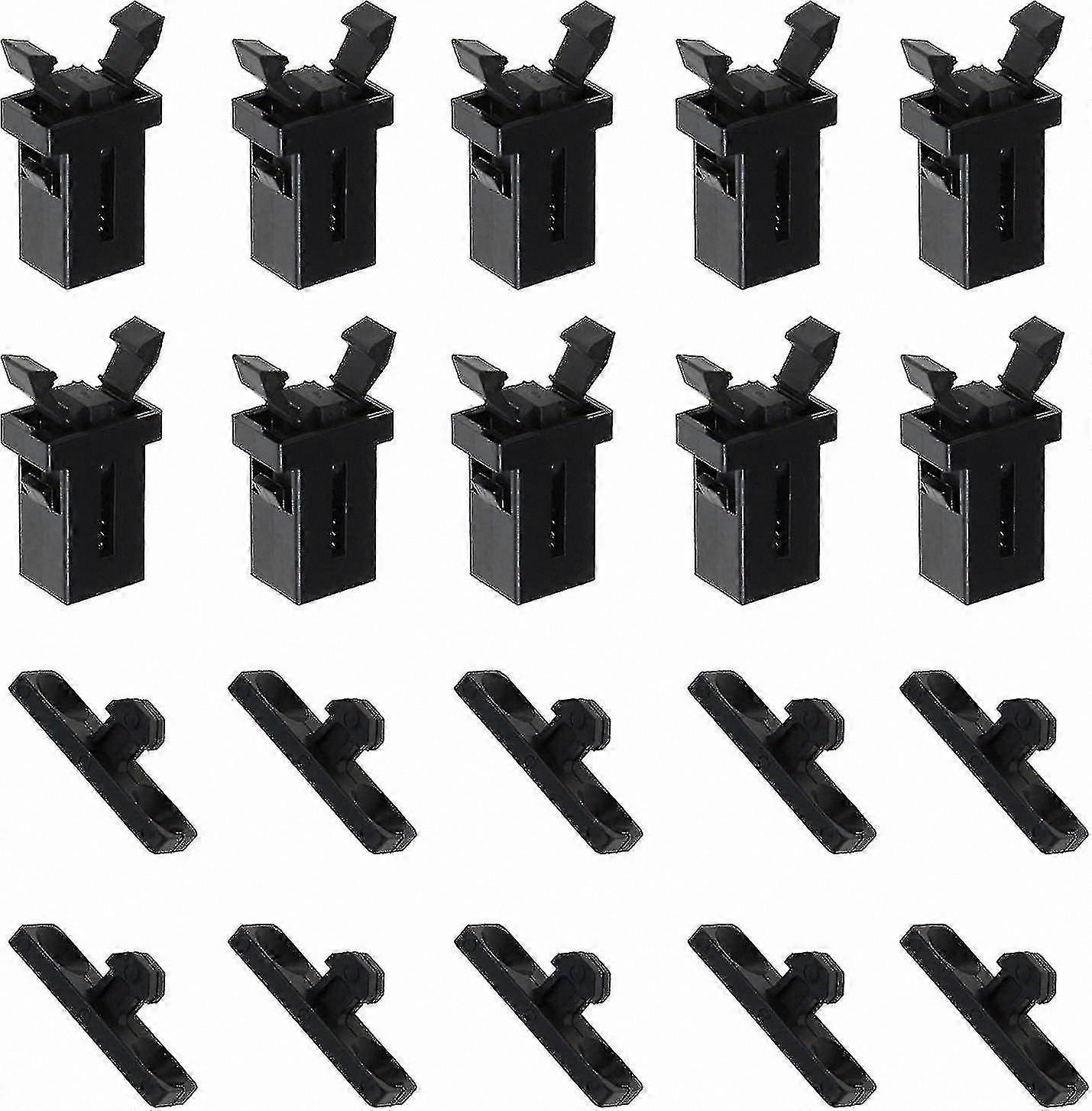 10 Pairs Black Plastic Bin Latch Lock Replacement for Touch Top Lids