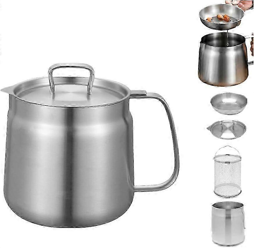 2025 Friggitrice ad olio di grande capacità in acciaio inossidabile di ultima capacità e tazza del filtro combinata, acciaio inossidabile