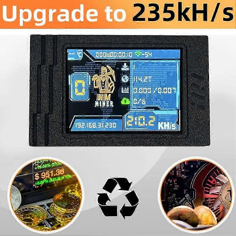 New: NMMiner NerdMiner 2.8 Inch Smart Display Bitcoin Crypto Lottery Miner  with Case Upgrade, 235KH/S