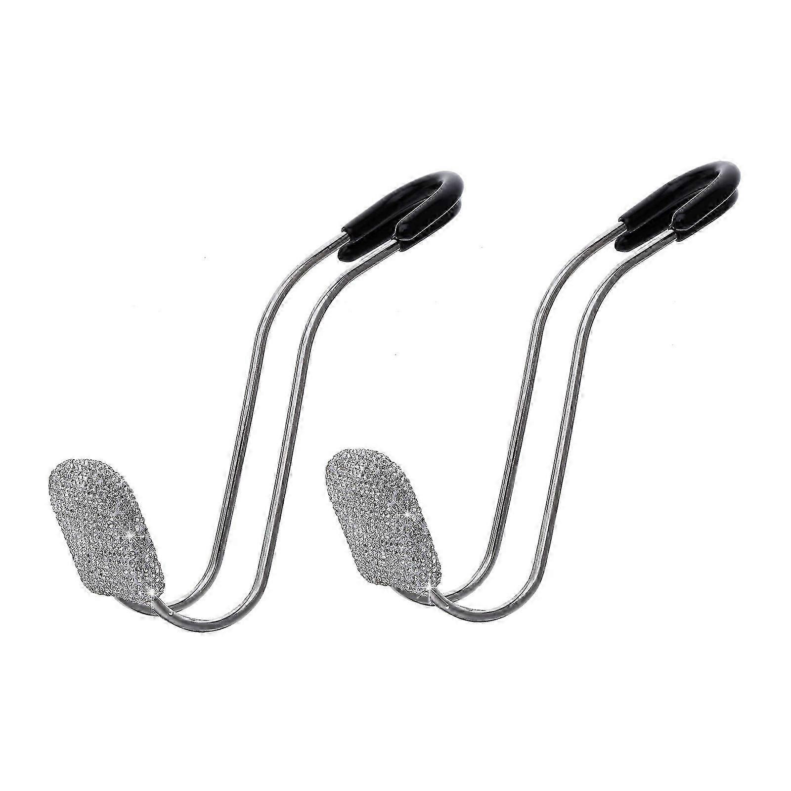 2PCS Car Headrest Hooks for Headrest Bling Stainless Steel Car Seat Single Hook Bear up to 30kg