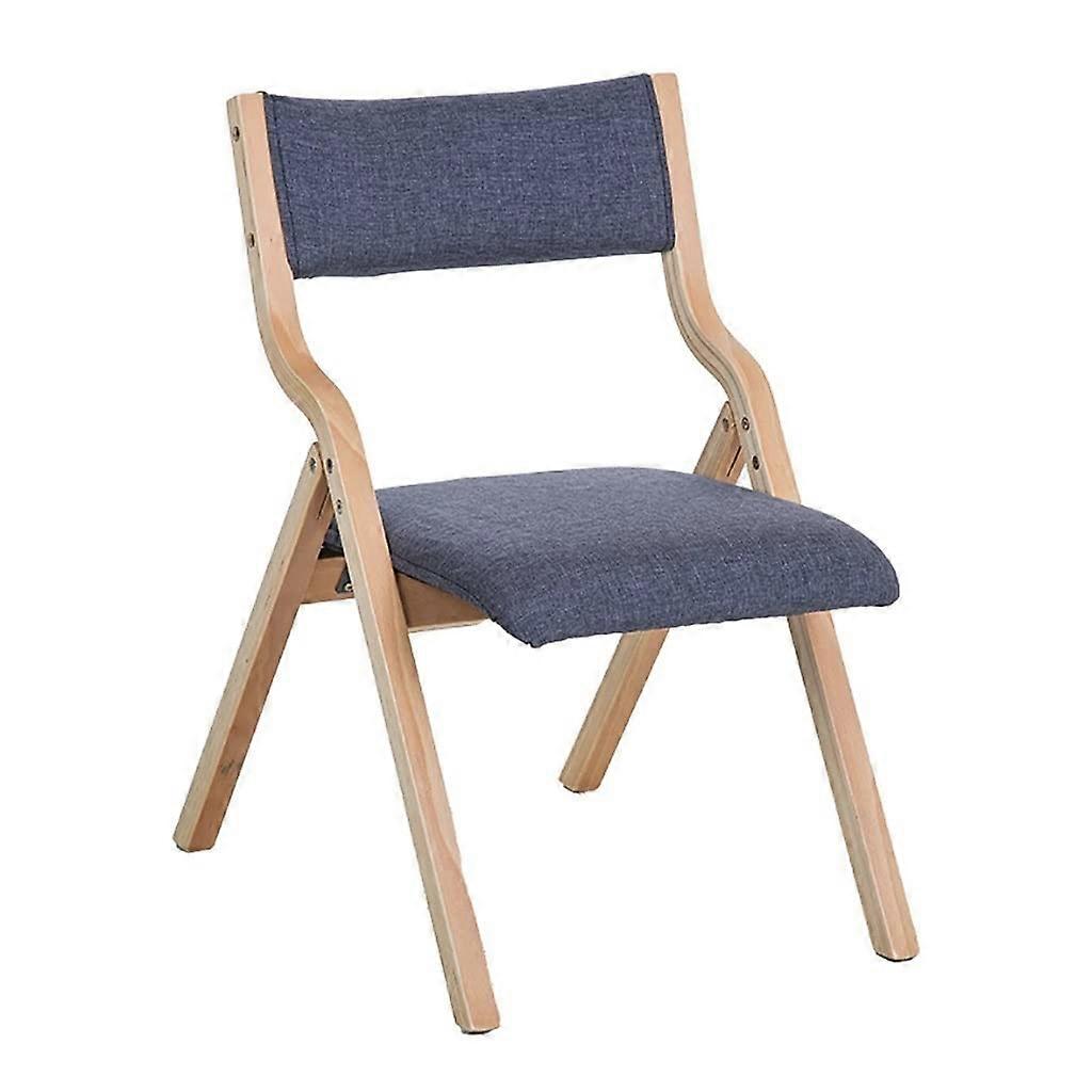 Vintage Solid Wood Dining Chair With Padded Seat For Adults Stackable HeavyDuty Fabric Backrest Style2 1
