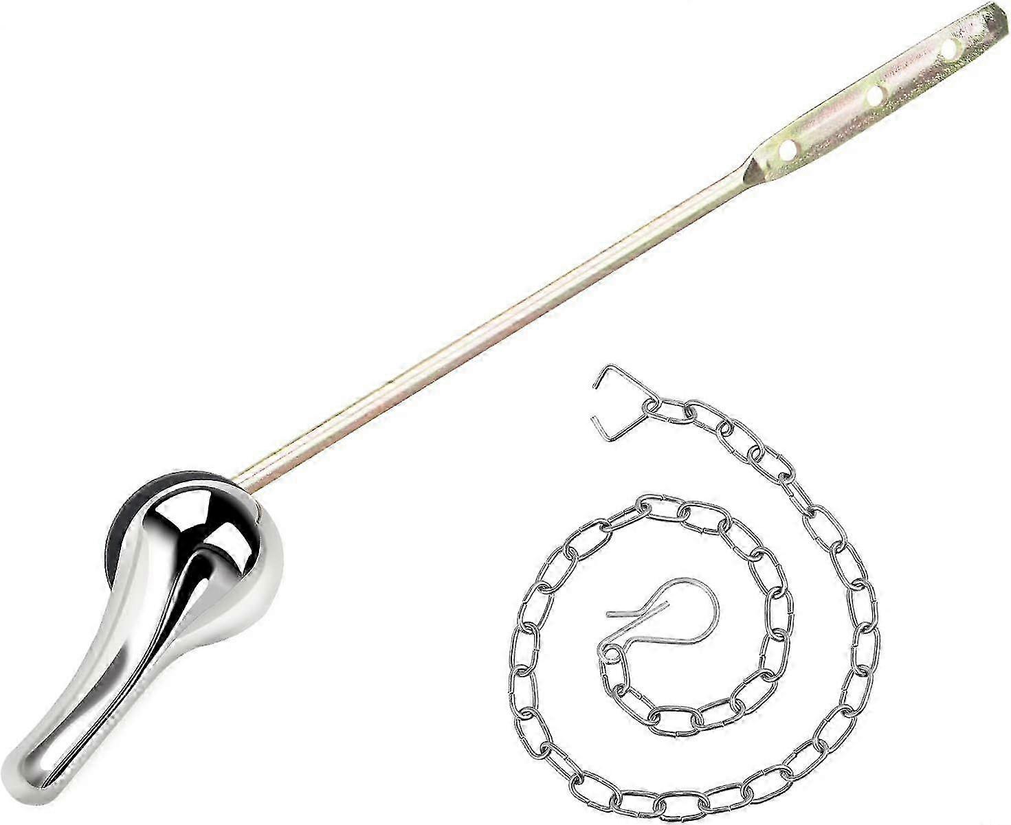 Toilet Handle Replacement Kit, Toilet Flush Handle with Stainless Steel Flapper