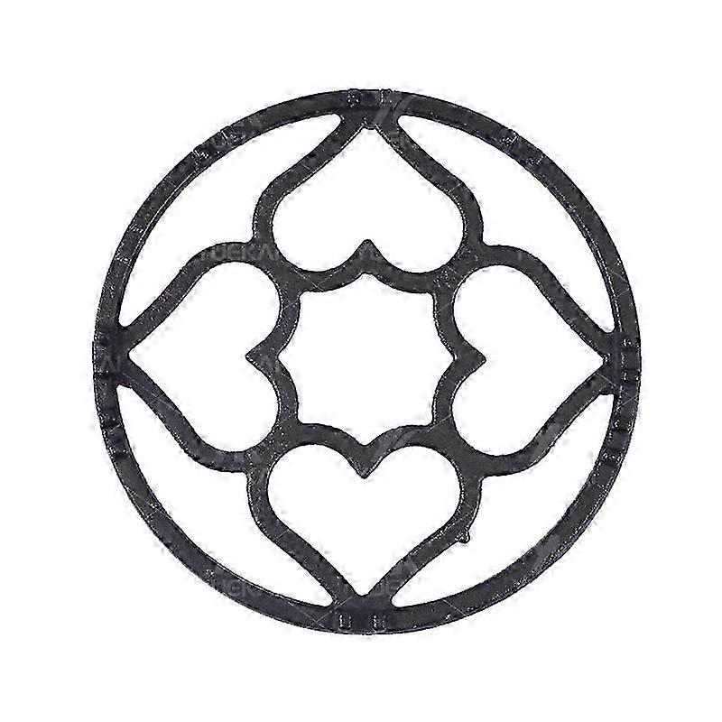 Gas Hob Support Ring - 19cm Universal Flat Plates Iron Grid with 8 Fixing Slots in the Bottom for Coffee Maker Small Pot Kitchen Cast Iron Frying Cof