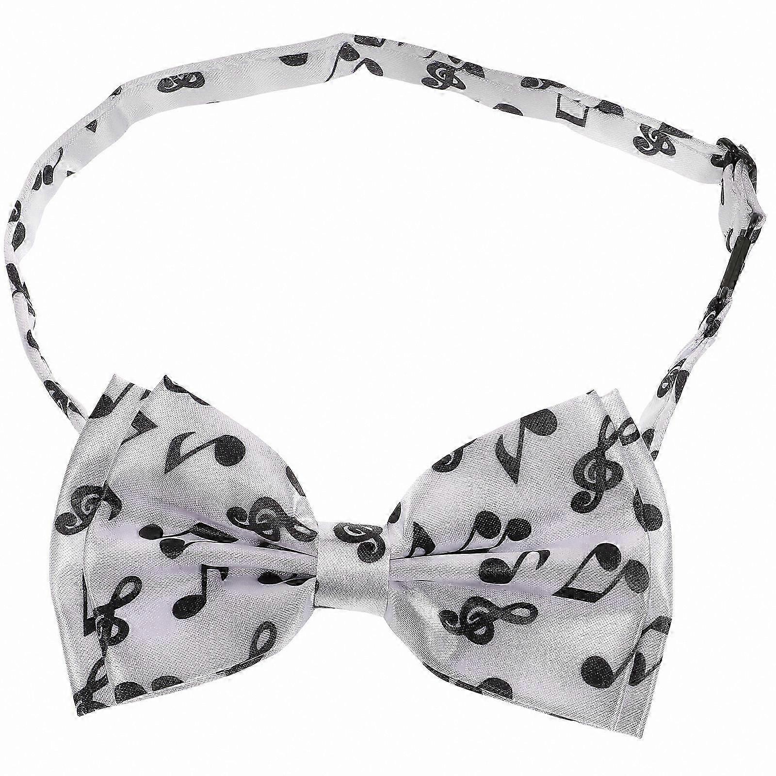 Musical Note Pattern Men's Bow Tie for Formal Events and Costumes Accessory