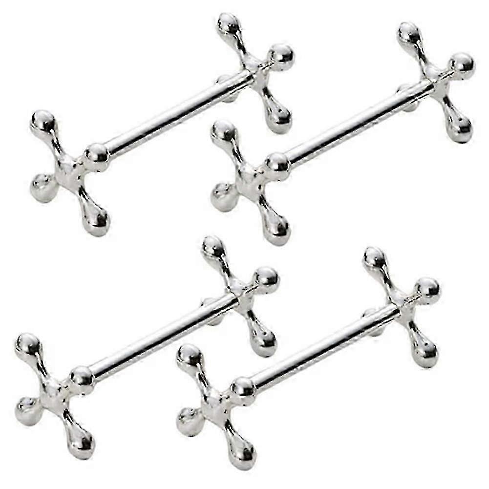 4 Pcs Zinc Alloy Chopsticks Rest Spoons Stand Forks Knifes Holder Rack Stand Metal Craft Table Deco