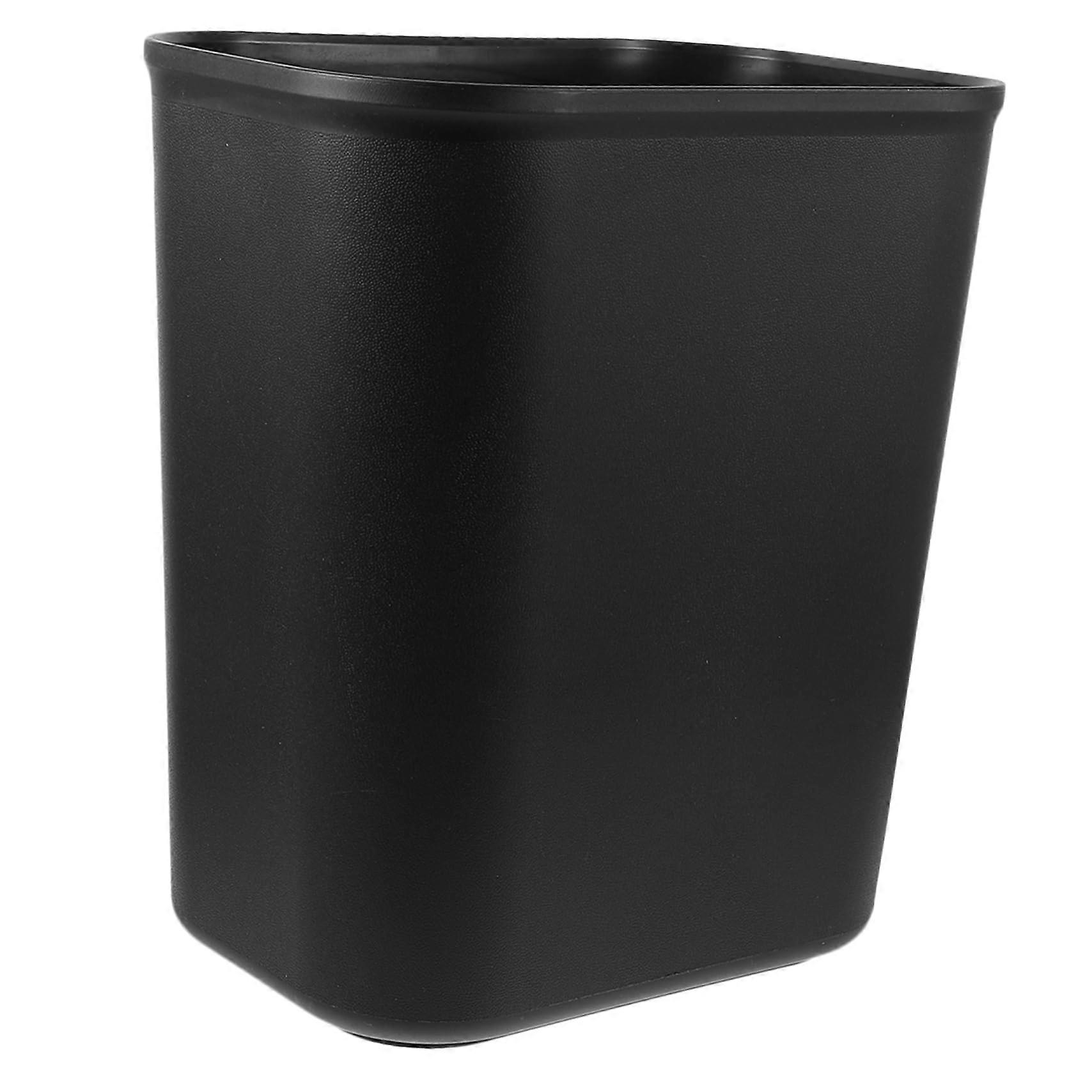 15l Spacesaving Square Trash Can Black 4 Gallon Wastebasket For Desk Kitchen Office Dorm Easy to Clean