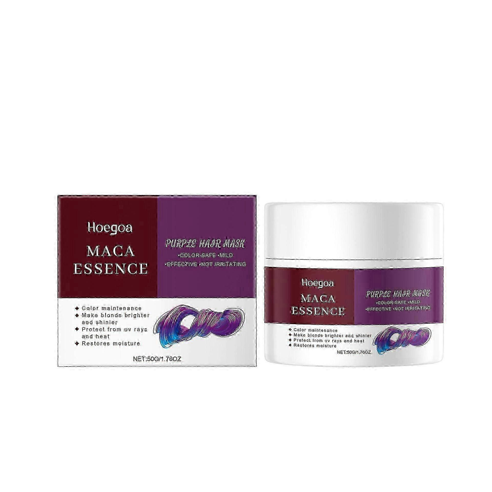 ExquisiteMaca Purple Hair Mask For Deep Conditioning Of Blonde And Bleached Hair, Removing Copper And Yellow Tones To Soothe and Moisturize Hair