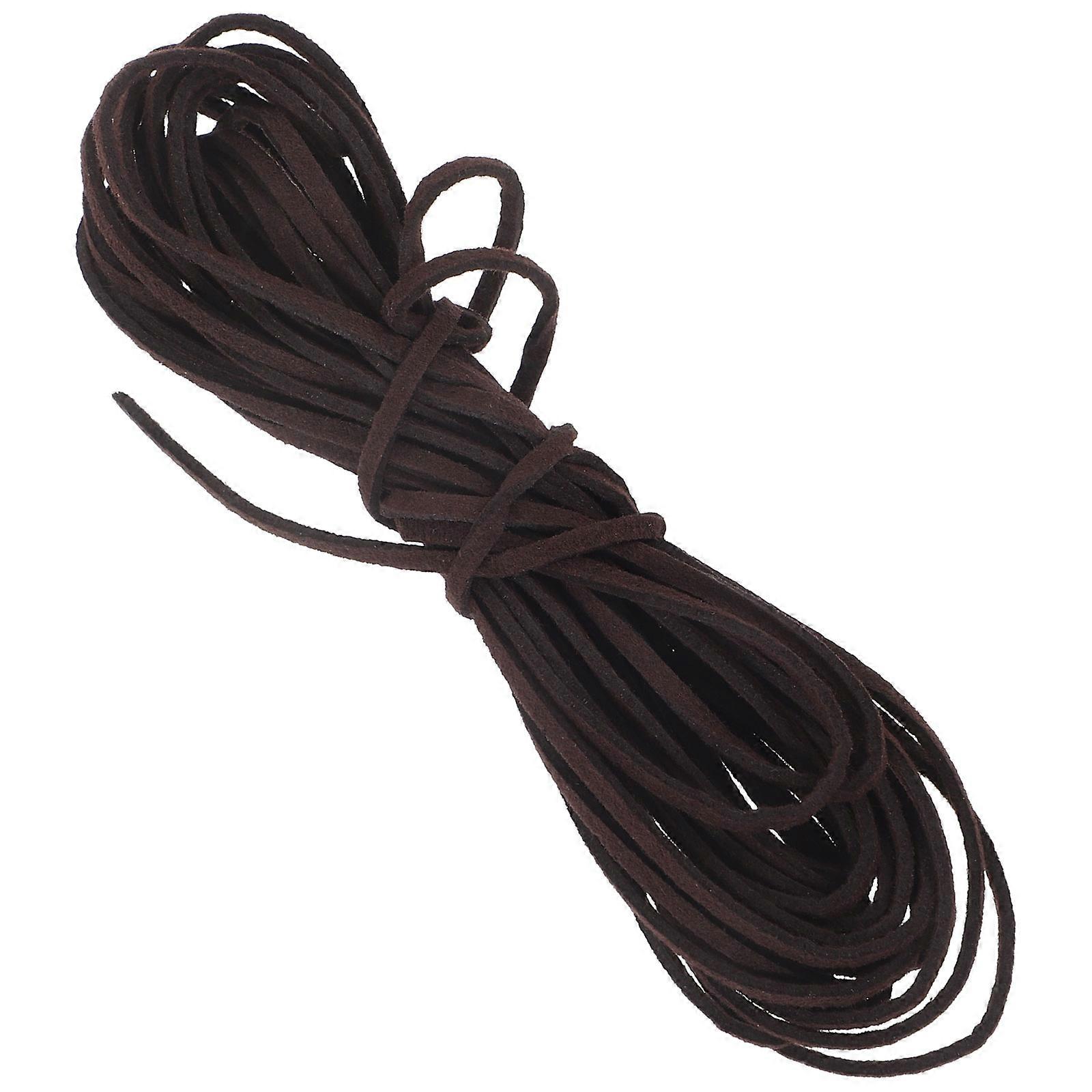 String for Crafts Handmade Braided Rope for Bracelet Necklace Key Chain Cattlehide Coffee Material Used for Jewelry Making 1 Roll