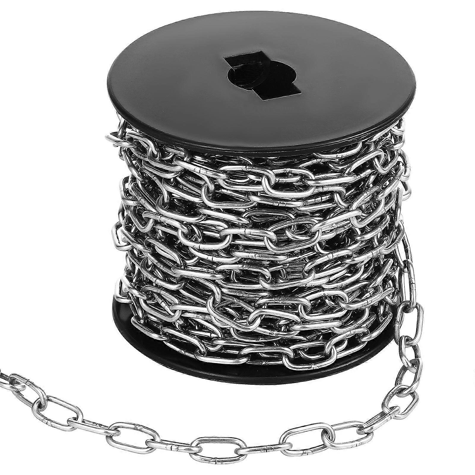 Stainless Steel Chain Metal Chain Link for Hanging Use 1 Roll Silver