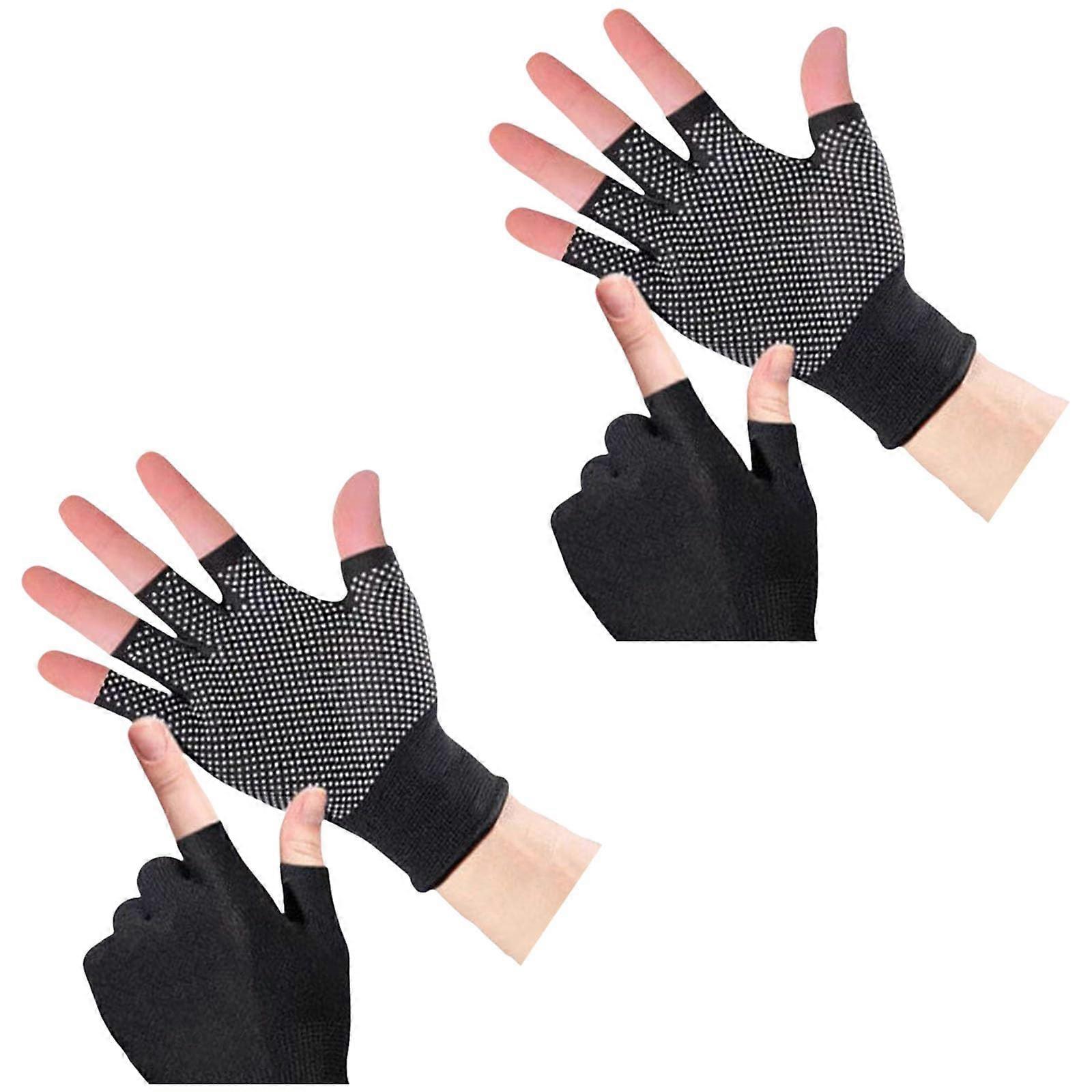 2Pair Outdoor Cycling Gloves Half Finger Nonslip Wear Resistant Breathable For Bike Bicycles Outdoor Sports Fishing