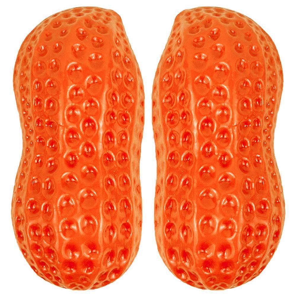 Flower Peanut Toy Pet Chewing Toy for Exercise 2Pcs Red Simulation