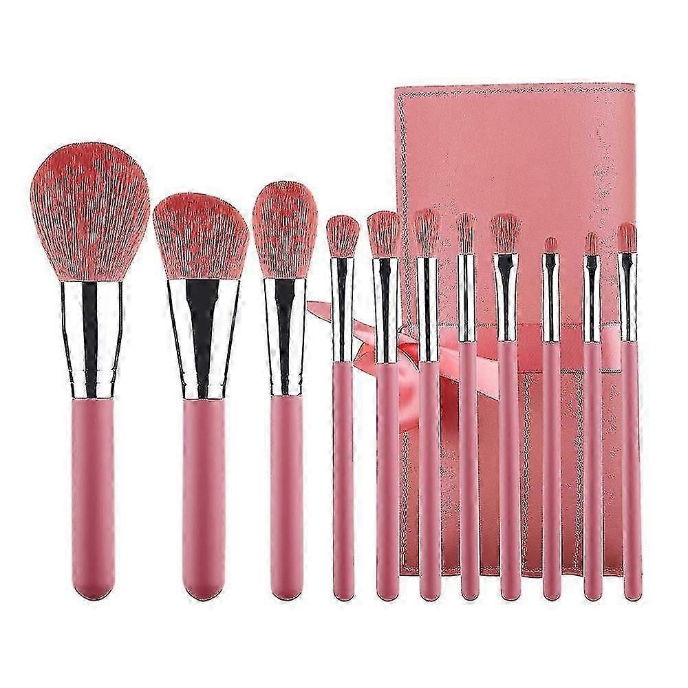 12 Pcs Light Blue Handle Makeup Brush Foundation Eye Shadow Brush