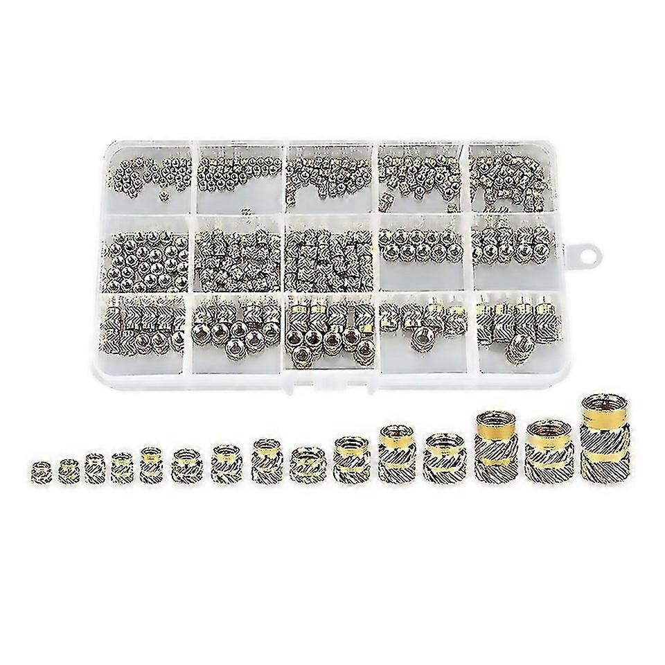 For 300pcs Thread Knurled Nuts Brass Knurled Threaded Insert Nuts Brass Threaded Inserts For 3d Prin