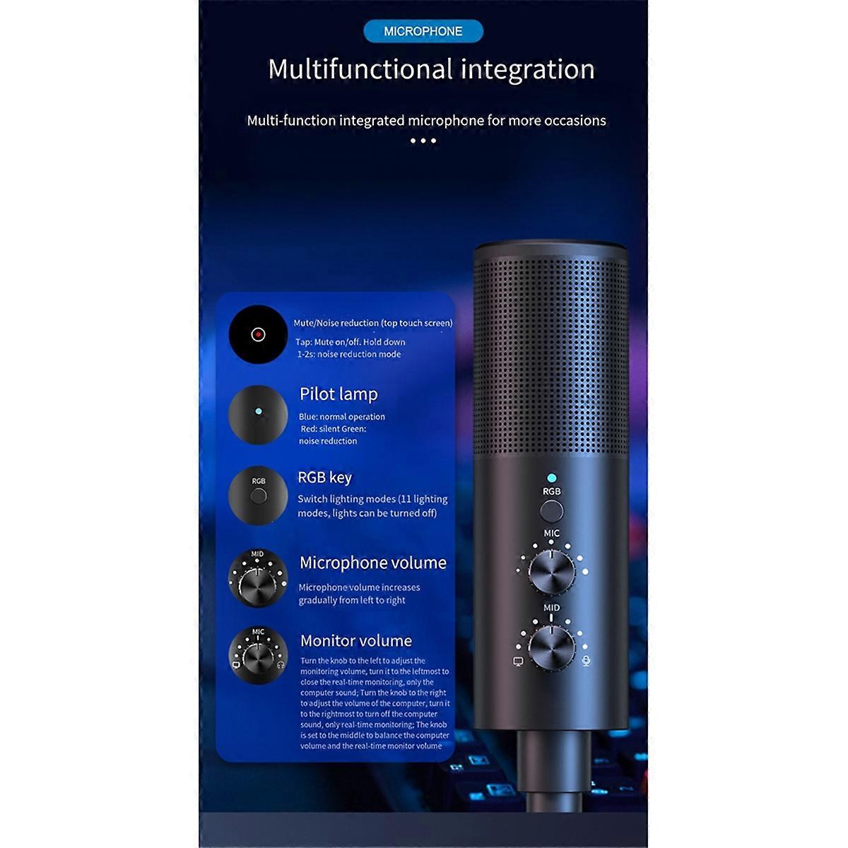 USB Live Microphone For Game Recording K Song