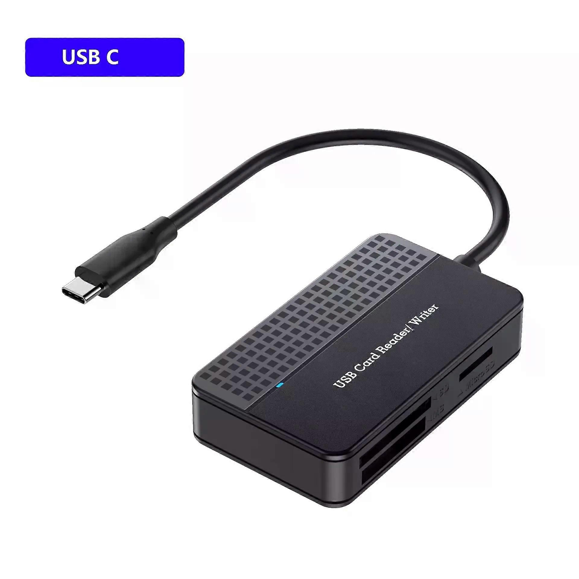 USB 3.0 Card Reader 4-Port USB 3.1 Hub TF memory Card SD/TF/MS Pro/DUO 5Gbps High-Speed Transfer Adapter for PC Laptop