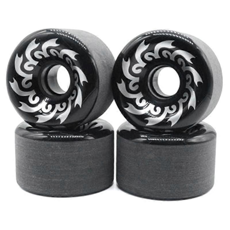 4Pcs Skateboard Accessories Double Warping,Black