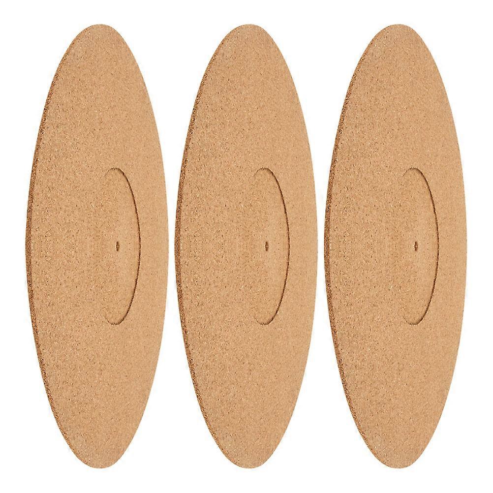 Cork Slipmat For Vinyl Turntable 12 Pcs Anti-Static Anti-Slip Design Home Audio Use Brown Color Vibration Reduction