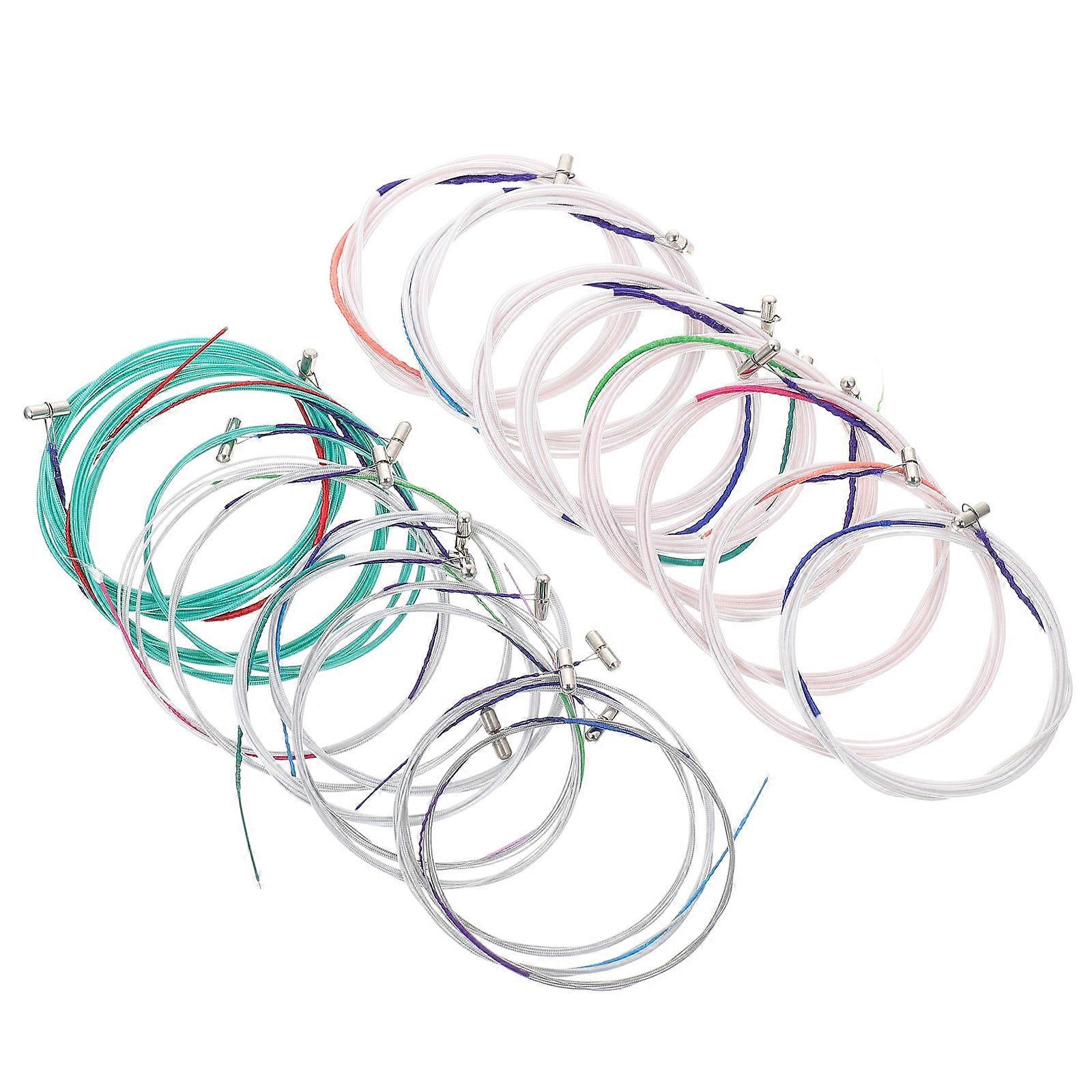 Guzheng Strings Replacement 21Pcs Practical Accessories For Musicians Length About 1.56M Assorted Color Enhancing Sound Performance