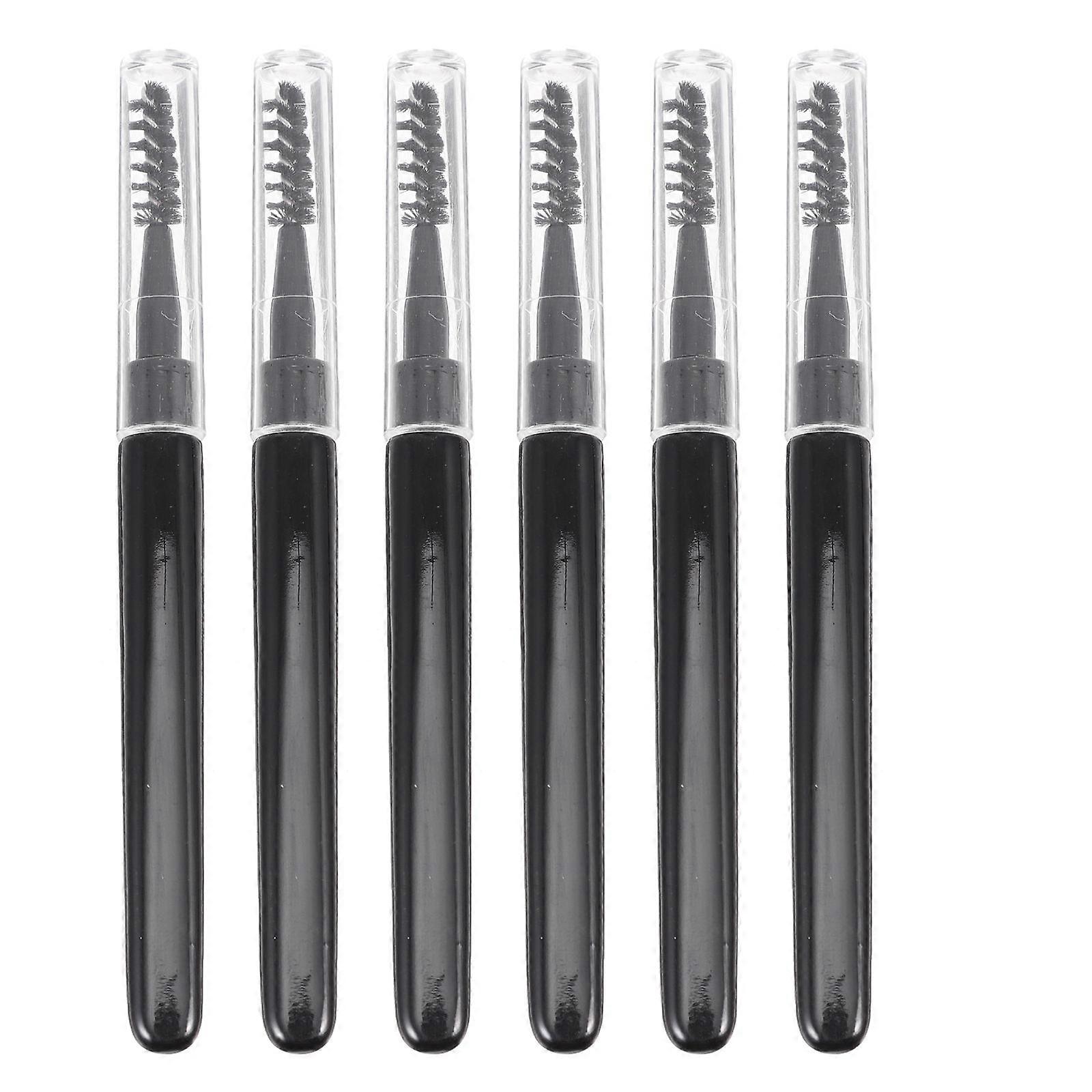 Eyelash Comb Ergonomically Shaped for Makeup Tools Plastic Black for Makeup Application 6Pcs