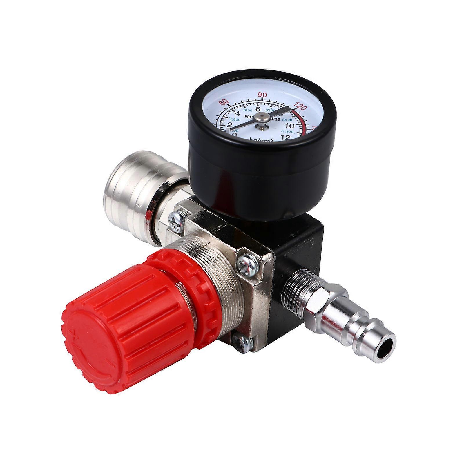 Pressure Regulator with Gauge for Air Compressor Function 3Pcs Set