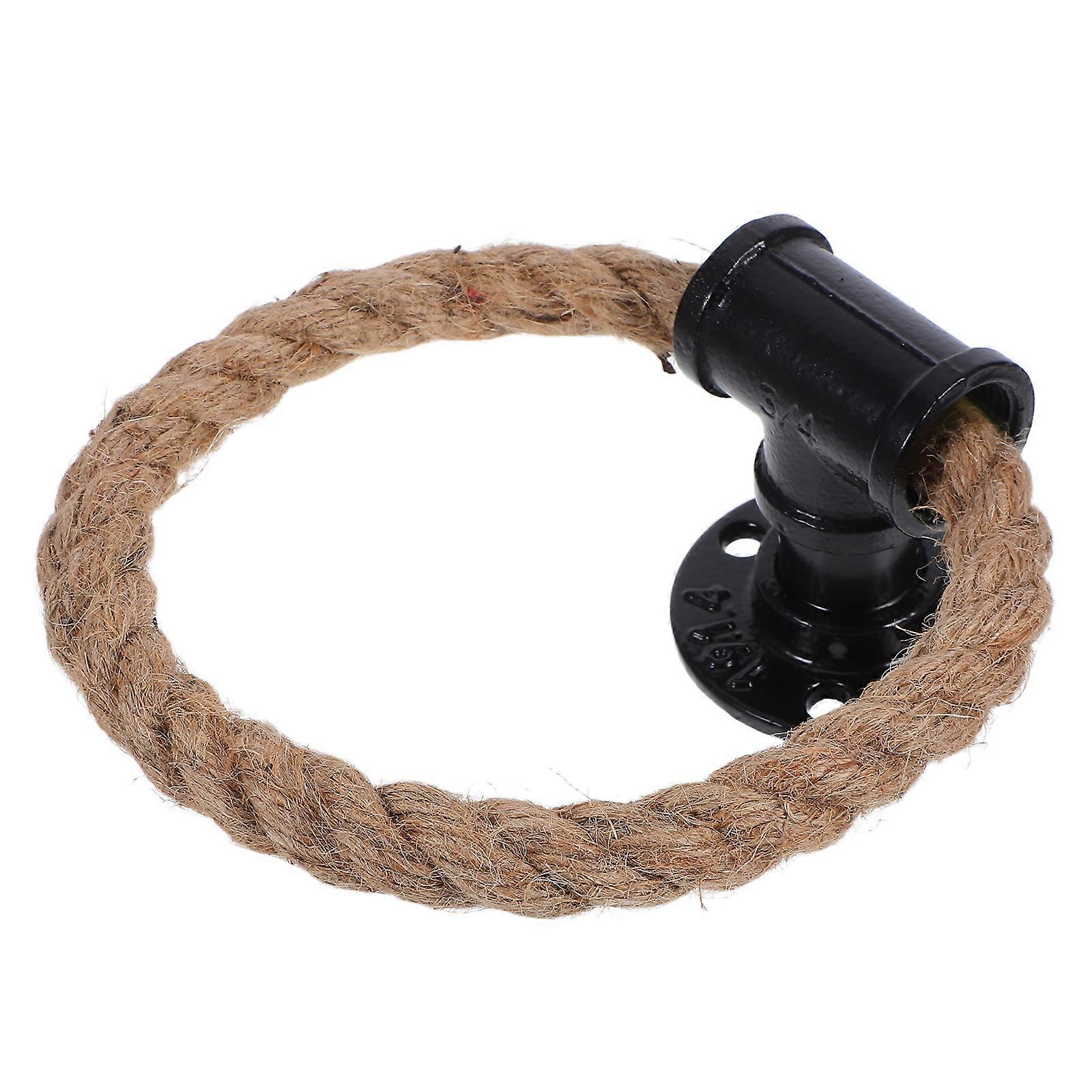 Drawer Ring Handle Vintage Door Rope Pulls with 4Pcs for Wardrobe Closet