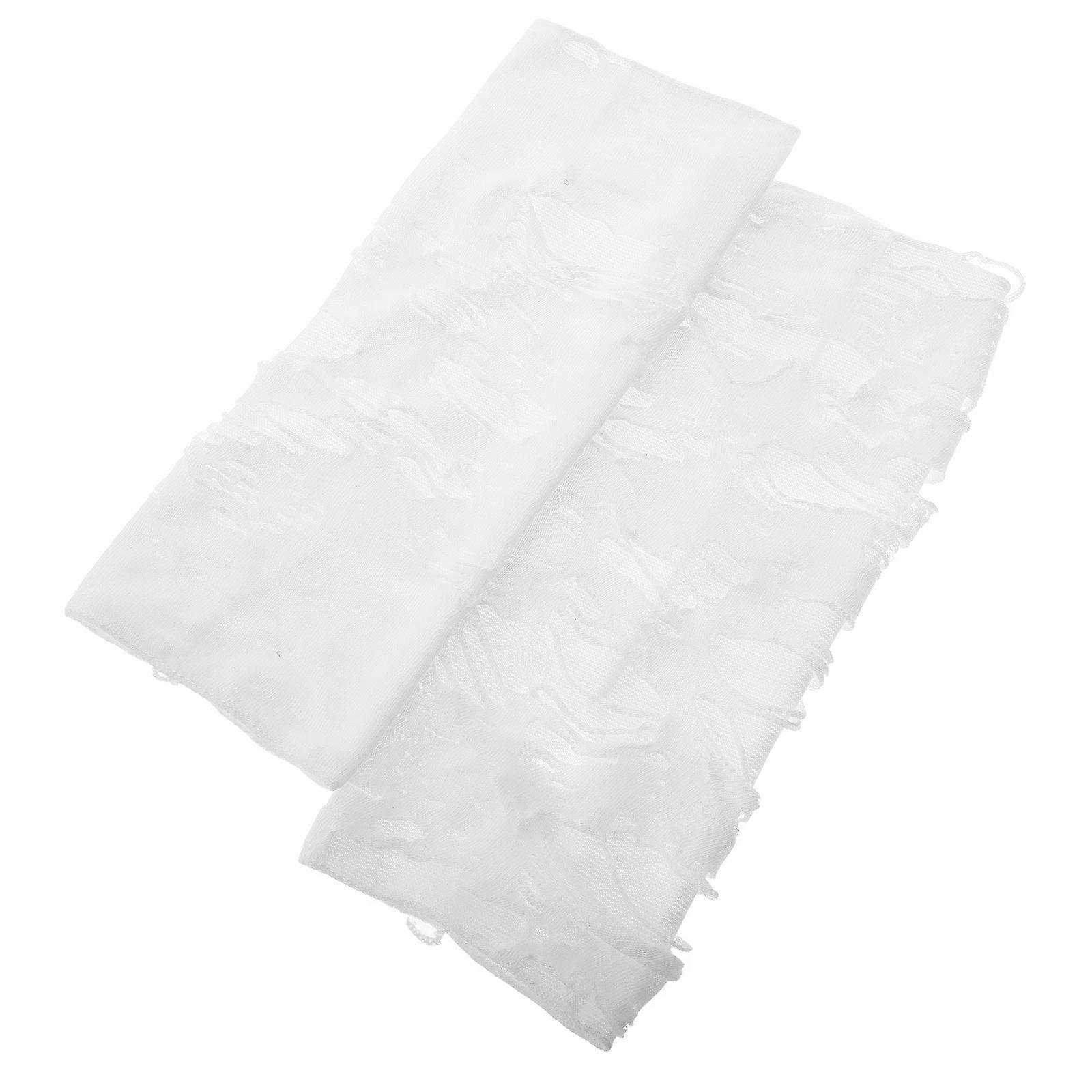 Halloween Gloves White Fingerless Gloves for Performances 2Pcs Punk Style