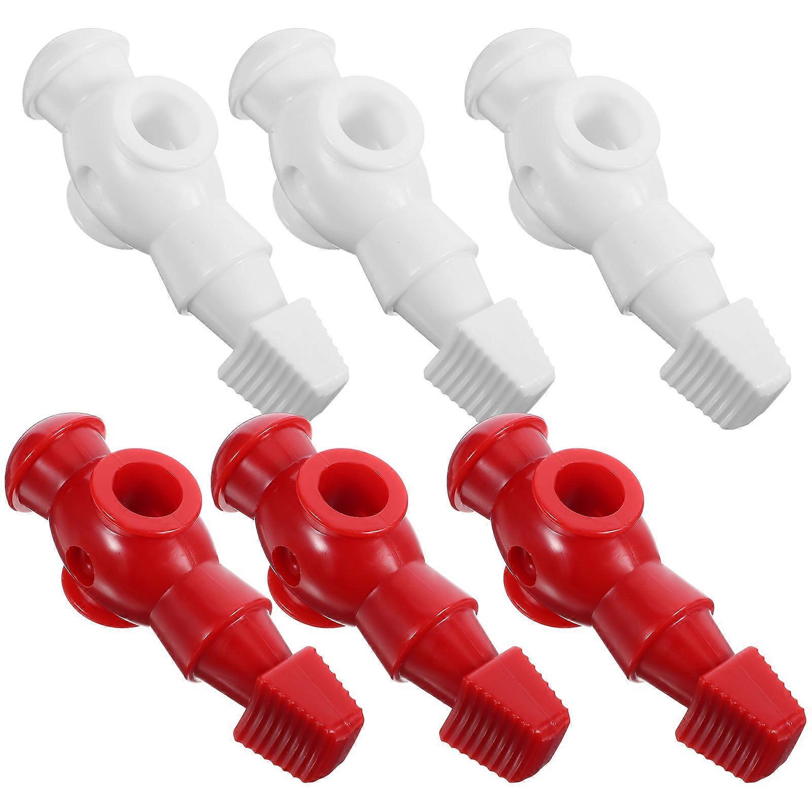 Foosball Supplies Table Football Figures Standard Size 10.70X3.60X2.10cm PP and Resin Material 6Pcs