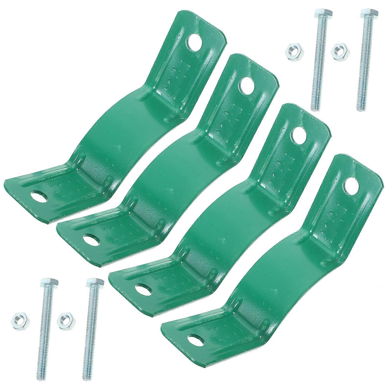 Tree Fixator Iron Hoop for Fixing 4Pcs Durable Green Set