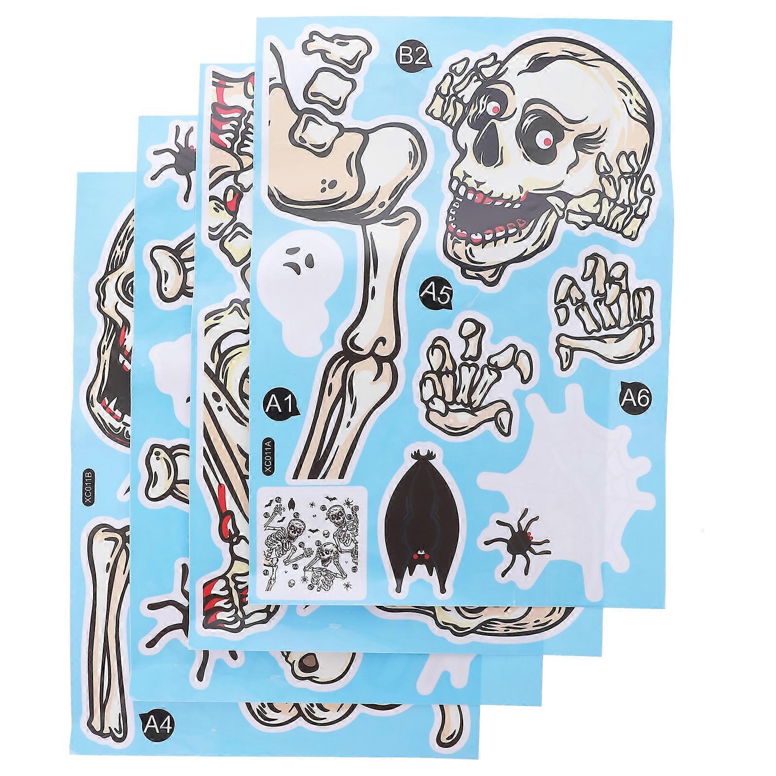 Halloween Themed PVC Sticker Decors for Window Use 3Sets