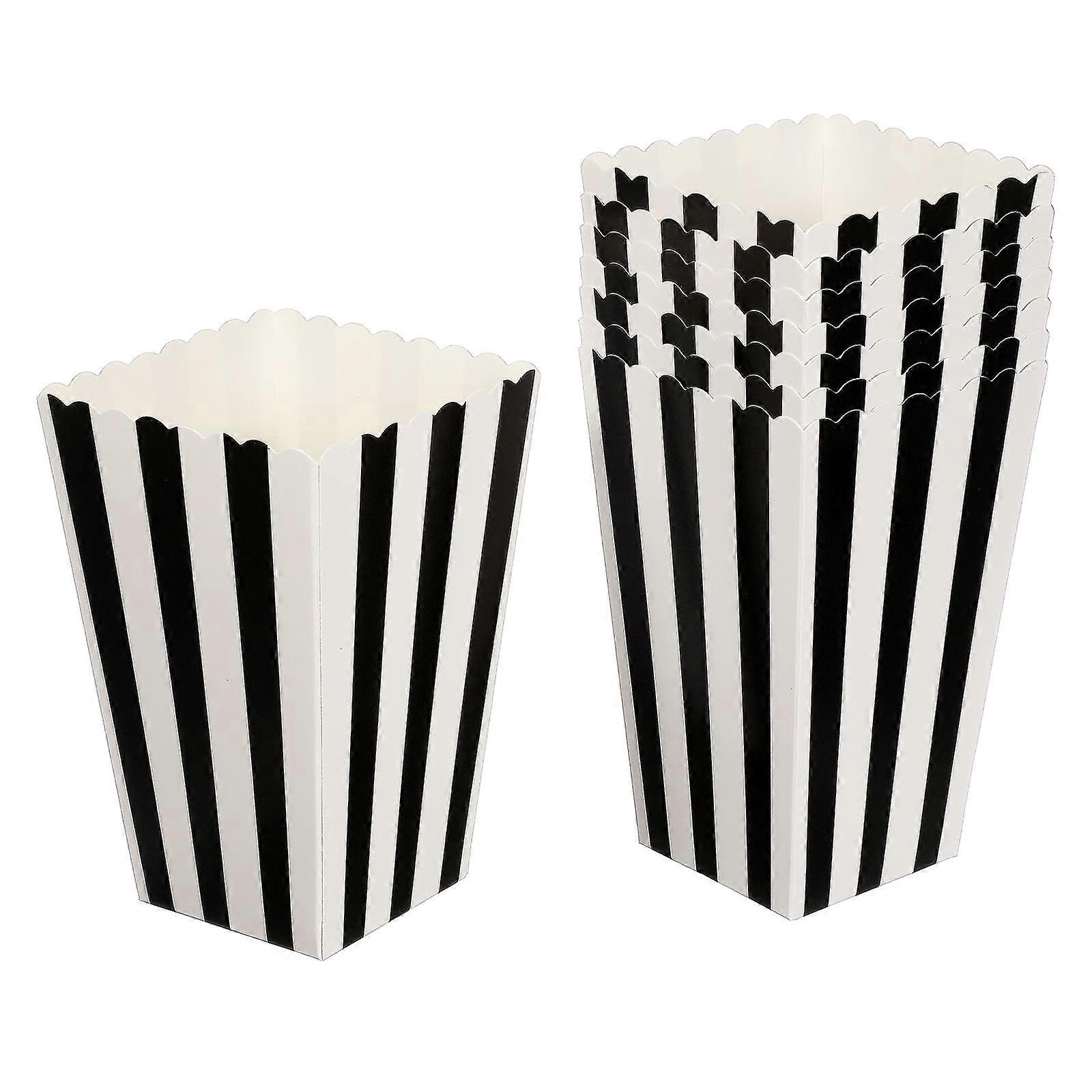 Popcorn Boxes Holder Containers for Storage Use 48Pcs Black Paper Cartons