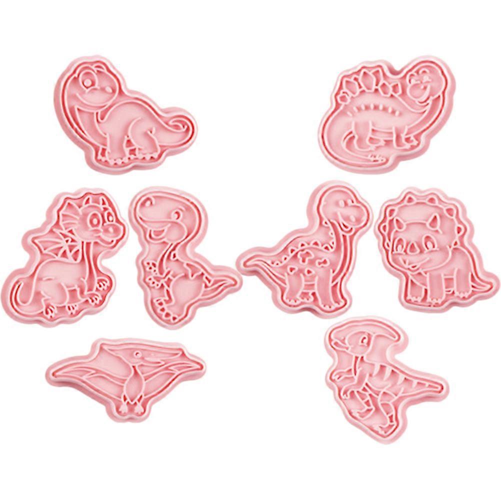 Dinosaur Cookie Cutters Biscuit Cutters for Baking 24Pcs Pink Plastic Tools